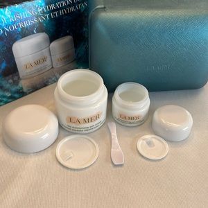 EMPTY La Mer The Moisturizing Soft Cream Duet - 2 oz & 0.5 oz jars w/ Box